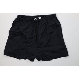 Vtg 90s Streetwear Mens Large Faded Blank Running Jogging Soccer Shorts Black